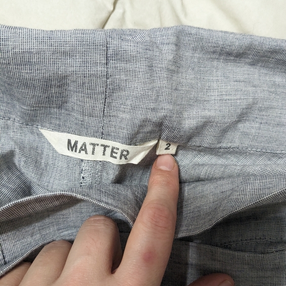 Matter Prints Sideswept Dhoti Pants in Handloom Graph Grey - Picture 2 of 5